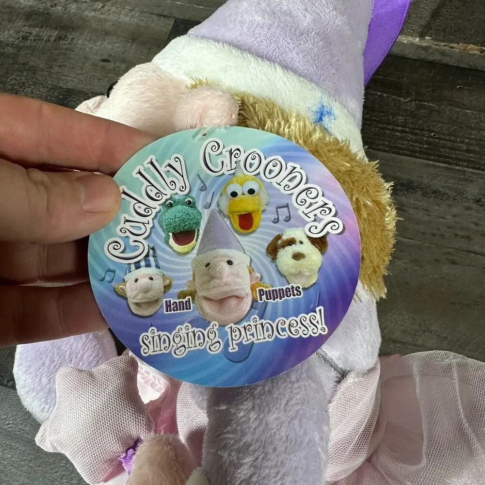 Cuddly Crooners Singing PRincess Plush Hand‎ Puppet Tags Stains